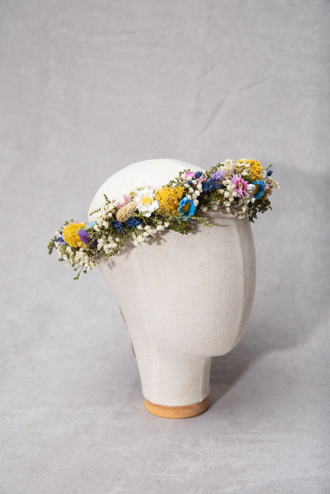 Wildflower Wedding Set: Flower Crown and Boutonniere – handmade floral hair accessory by magaela