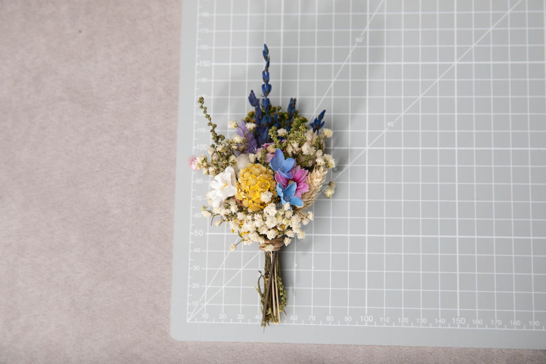 Wildflower Wedding Set: Flower Crown and Boutonniere – handmade floral hair accessory by magaela