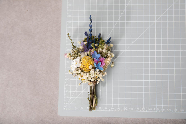 Wildflower Wedding Set: Flower Crown and Boutonniere – handmade floral hair accessory by magaela
