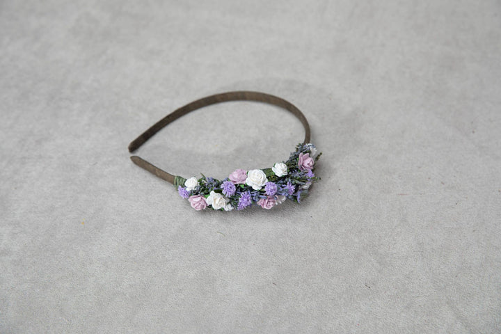 Lavender Rose Headband: Purple Floral Hair Piece – handmade floral hair accessory by magaela