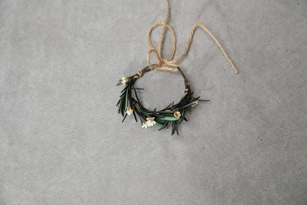 Olive Leaf & Rosemary Wedding Bracelet: Greenery Bridal Corsage – handmade floral hair accessory by magaela