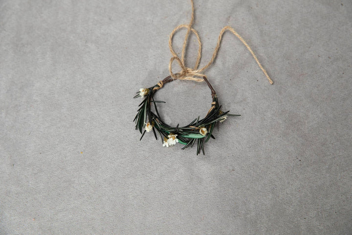 Olive Leaf & Rosemary Wedding Bracelet: Greenery Bridal Corsage – handmade floral hair accessory by magaela