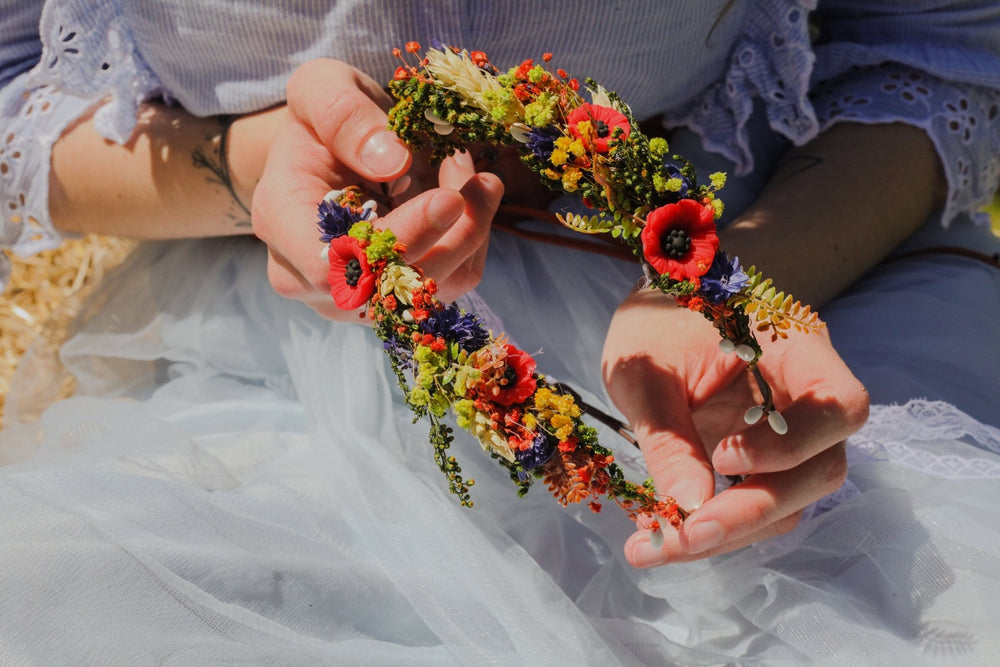 Mommy and Me Flower Crowns: Matching Floral Hair Wreaths Set – handmade floral hair accessory by magaela
