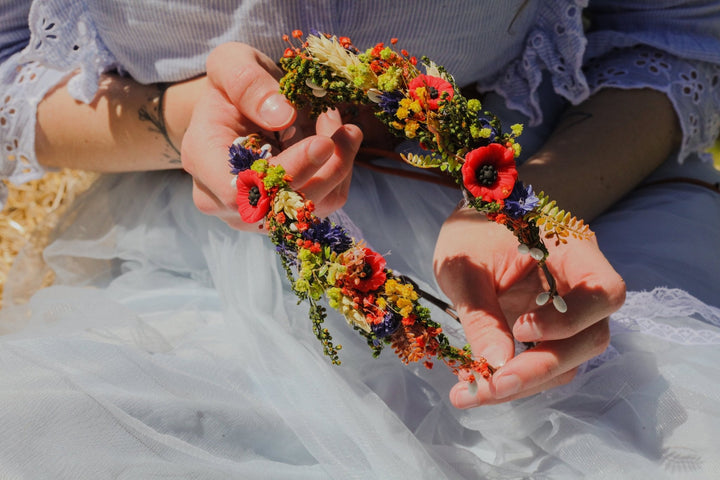 Mommy and Me Flower Crowns: Matching Floral Hair Wreaths Set – handmade floral hair accessory by magaela