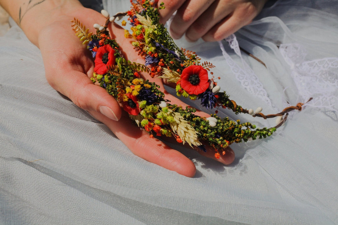 Mommy and Me Flower Crowns: Matching Floral Hair Wreaths Set – handmade floral hair accessory by magaela