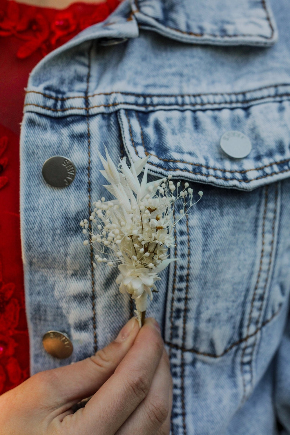 Dried Flower Boutonniere: Ivory Cream Wedding Groomsmen Corsage – handmade floral hair accessory by magaela