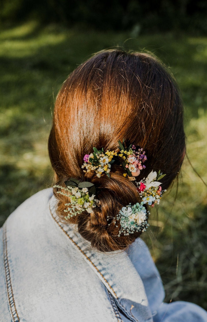 Wildflower Hairpins: Bridal Hair Accessories – handmade floral hair accessory by magaela