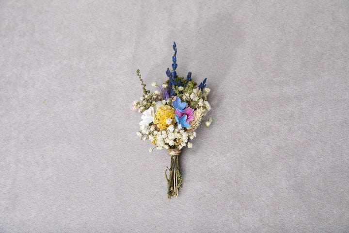 Wildflower Wedding Set: Flower Crown and Boutonniere – handmade floral hair accessory by magaela