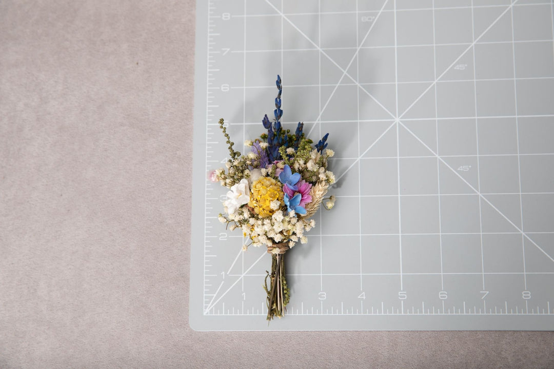 Wildflower Wedding Set: Flower Crown and Boutonniere – handmade floral hair accessory by magaela