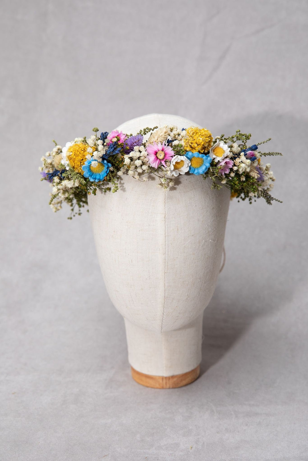Wildflower Wedding Set: Flower Crown and Boutonniere – handmade floral hair accessory by magaela