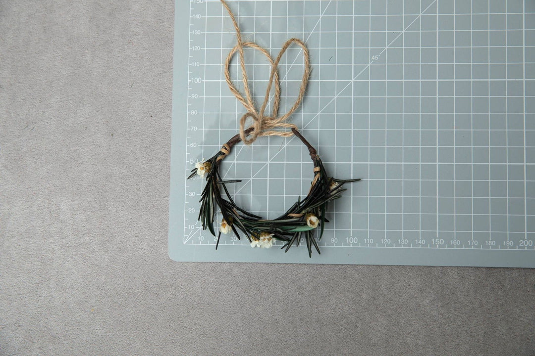Olive Leaf & Rosemary Wedding Bracelet: Greenery Bridal Corsage – handmade floral hair accessory by magaela