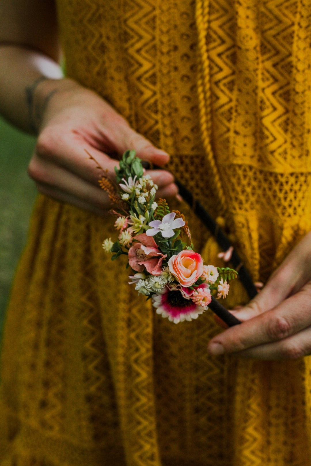 Floral Headband: Wedding Flower Girl Hair Accessory – handmade floral hair accessory by magaela
