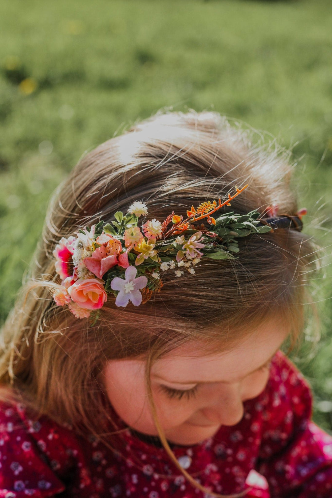 Floral Headband: Wedding Flower Girl Hair Accessory – handmade floral hair accessory by magaela