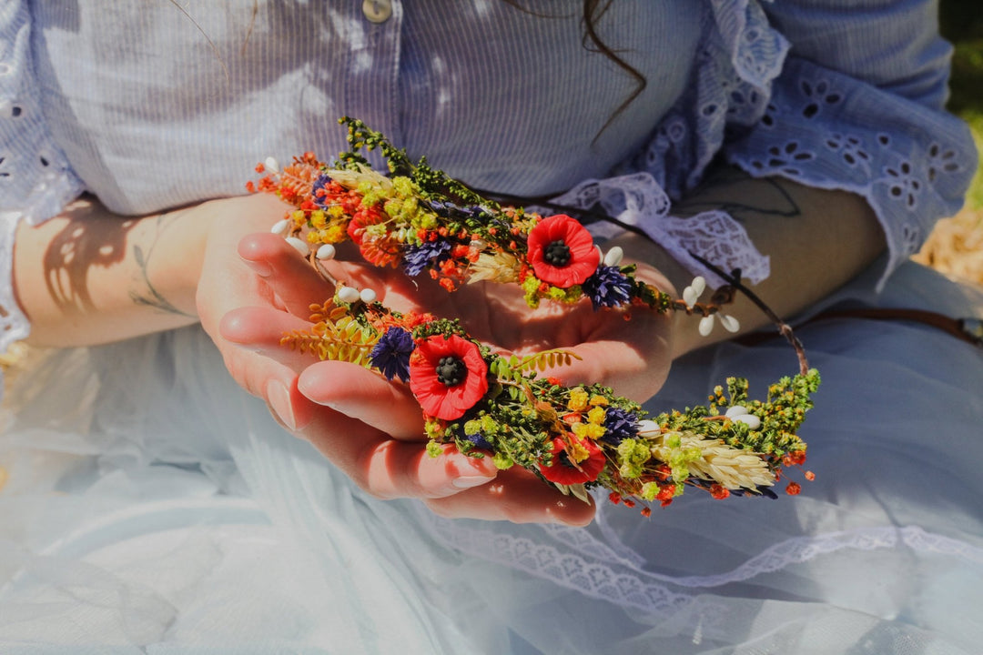 Mommy and Me Flower Crowns: Matching Floral Hair Wreaths Set – handmade floral hair accessory by magaela