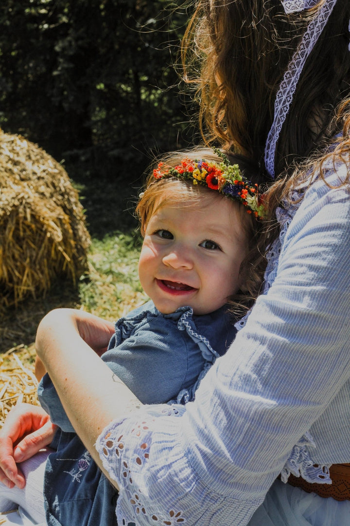 Mommy and Me Flower Crowns: Matching Floral Hair Wreaths Set – handmade floral hair accessory by magaela