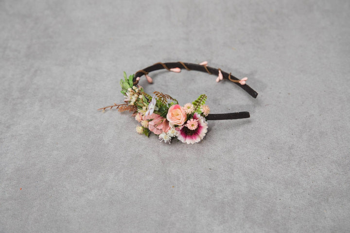 Floral Headband: Wedding Flower Girl Hair Accessory – handmade floral hair accessory by magaela