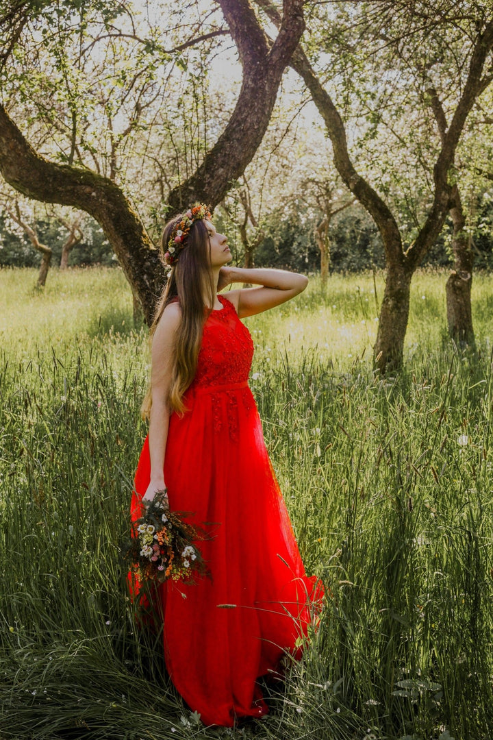 Preserved Flower Bridal Bouquet: Handmade Dried Meadow Wedding Bouquet – handmade floral hair accessory by magaela