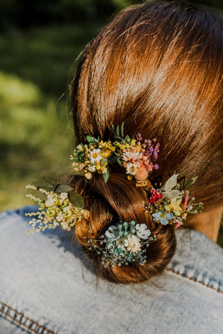 Wildflower Hairpins: Bridal Hair Accessories – handmade floral hair accessory by magaela