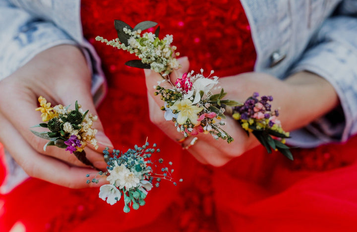 Wildflower Hairpins: Bridal Hair Accessories – handmade floral hair accessory by magaela