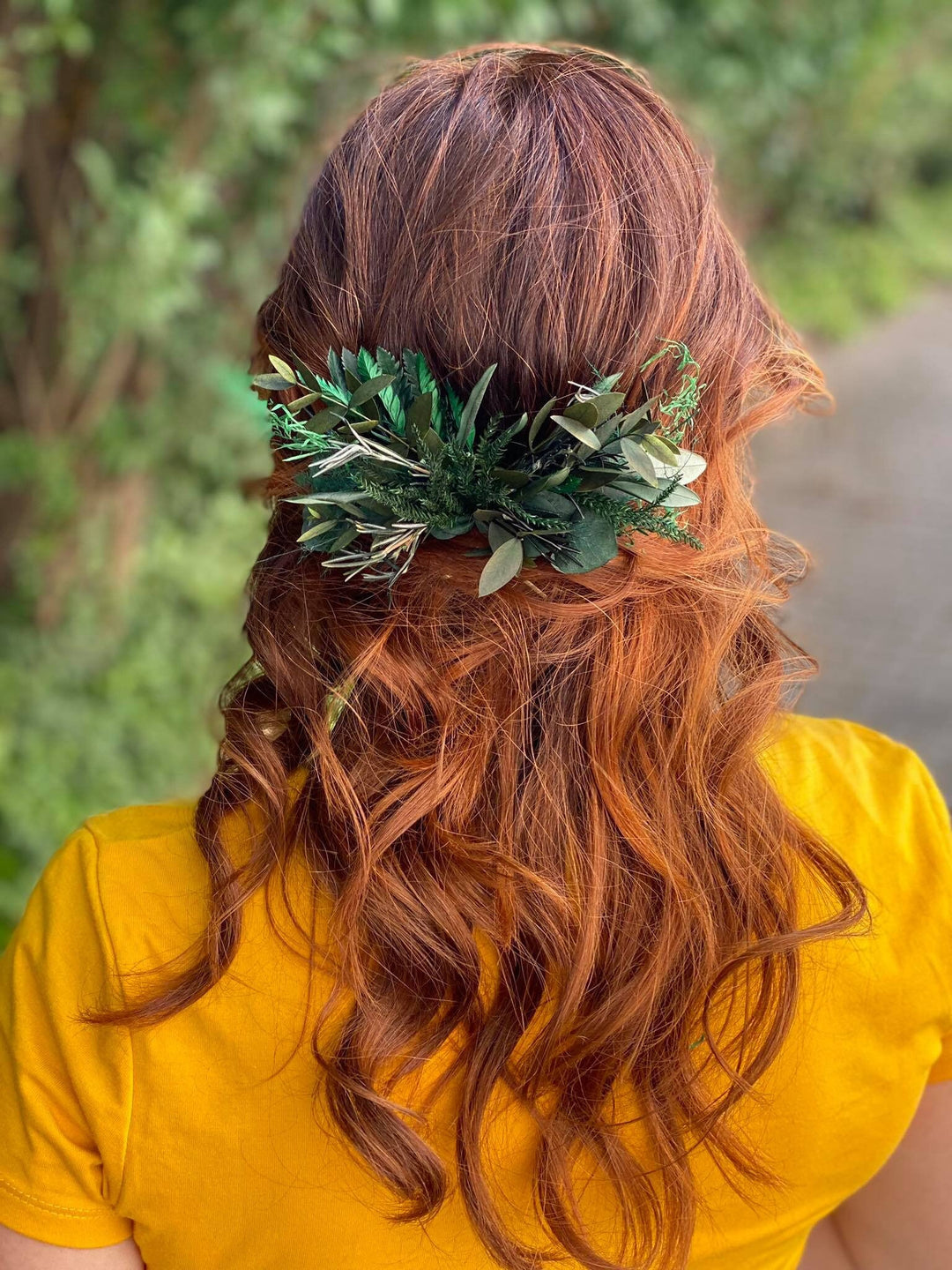 Woodland Bride Hair Comb: Greenery Wedding Accessory – handmade floral hair accessory by magaela