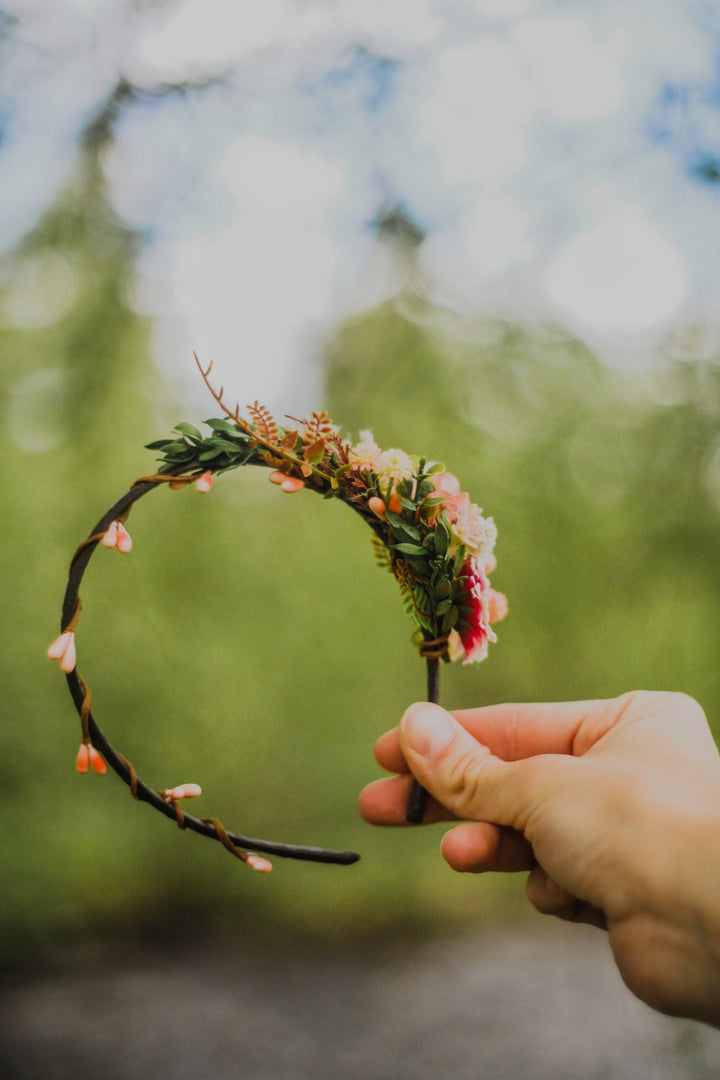Floral Headband: Wedding Flower Girl Hair Accessory – handmade floral hair accessory by magaela