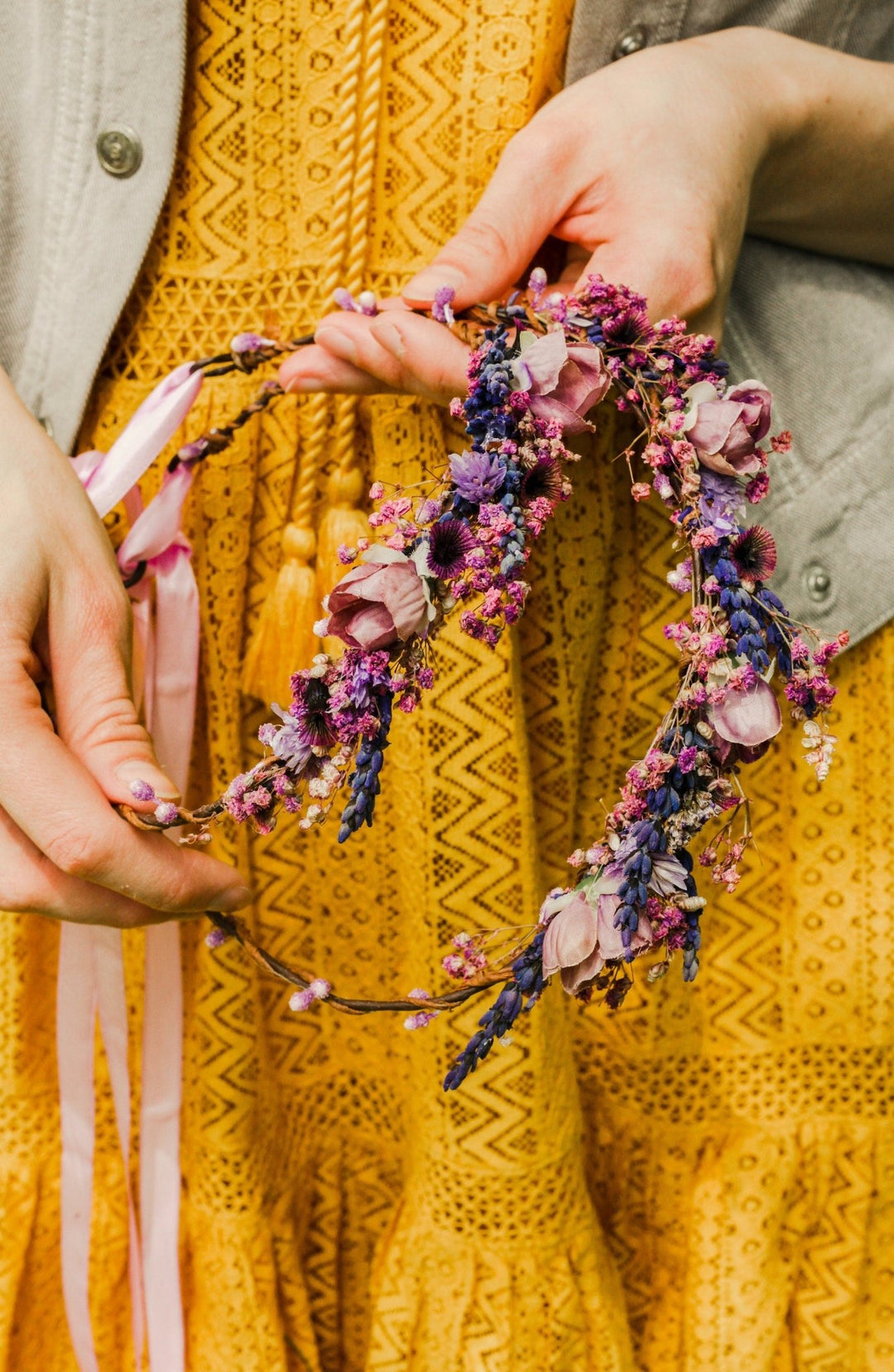 Matching Flower Hair Crowns: Mummy and Me Photo Prop Headpiece – handmade floral hair accessory by magaela