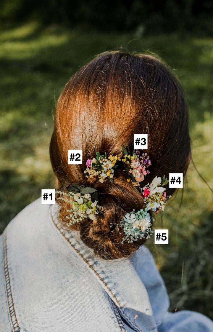 Wildflower Hairpins: Bridal Hair Accessories – handmade floral hair accessory by magaela