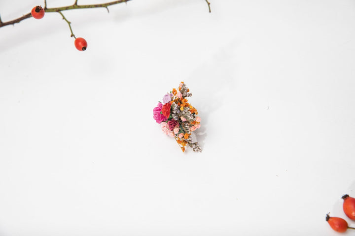Frida Flower Ring: Colorful Wedding Jewelry, Adjustable Rose Ring – handmade floral hair accessory by magaela