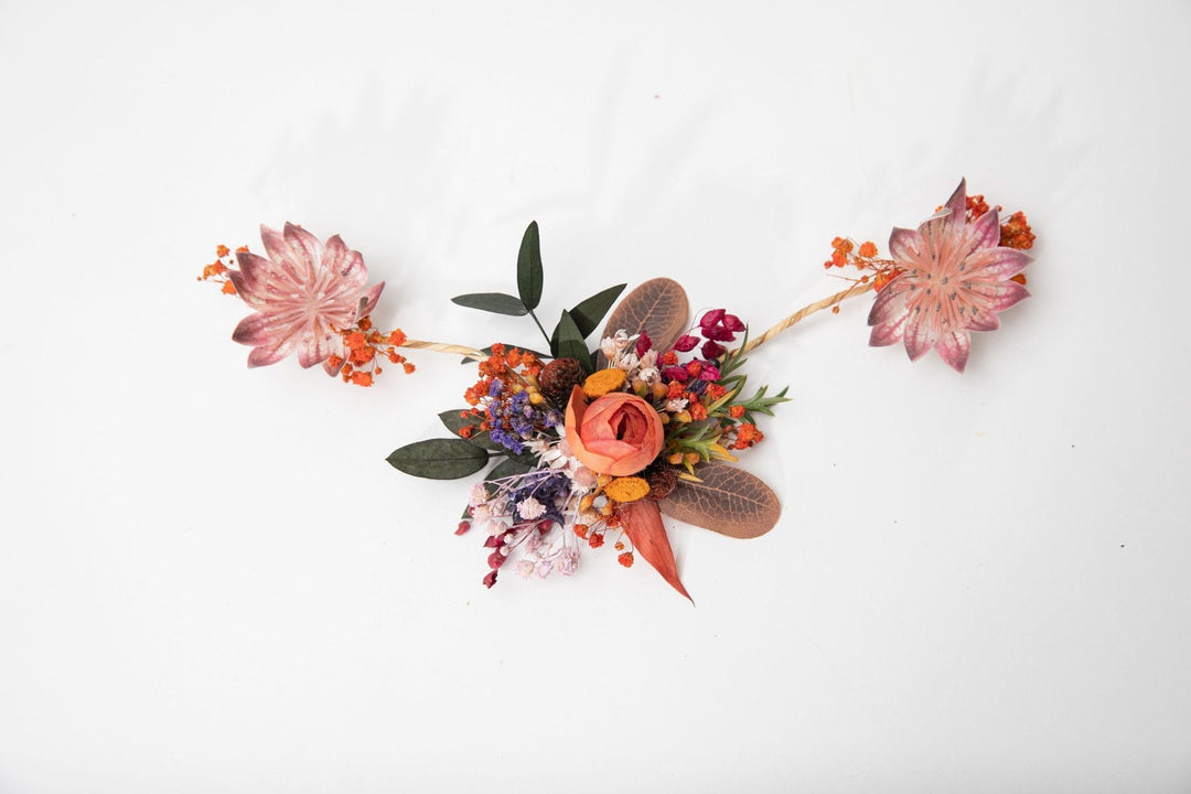 Bendable Flower Wedding Hair Comb: Bridal Hair Vine – handmade floral hair accessory by magaela