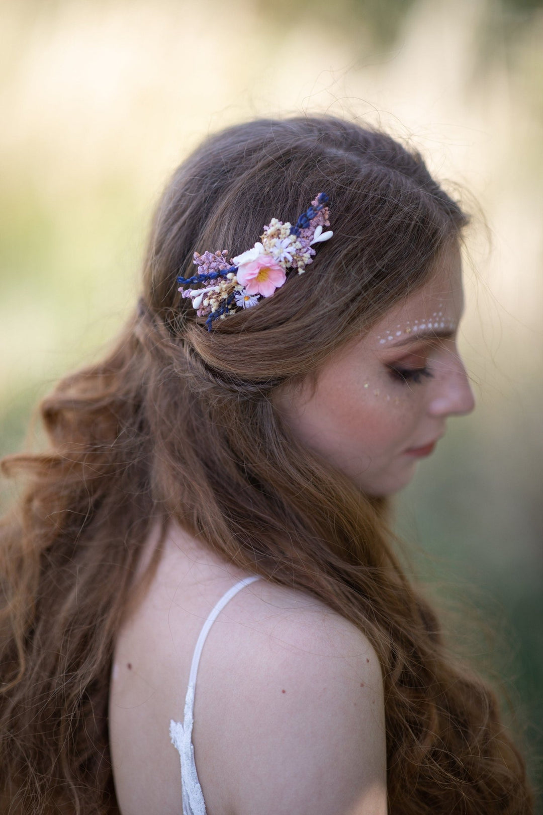 Romantic Lavender Flower Hair Comb: Bridal Accessories – handmade floral hair accessory by magaela