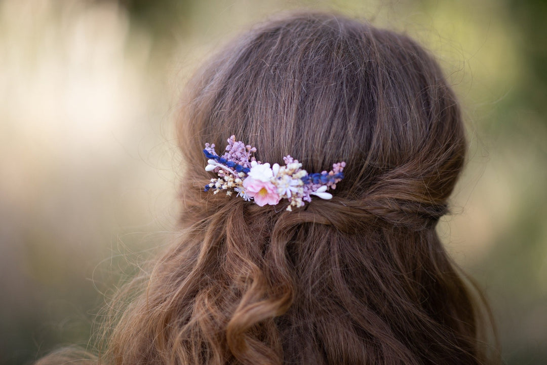 Romantic Lavender Flower Hair Comb: Bridal Accessories – handmade floral hair accessory by magaela