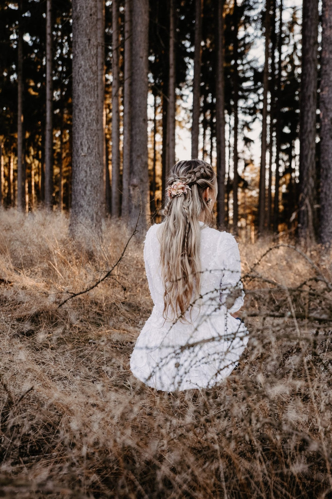 Blush Pink Flower Bridal Comb: Boho Wedding Hair Piece – handmade floral hair accessory by magaela