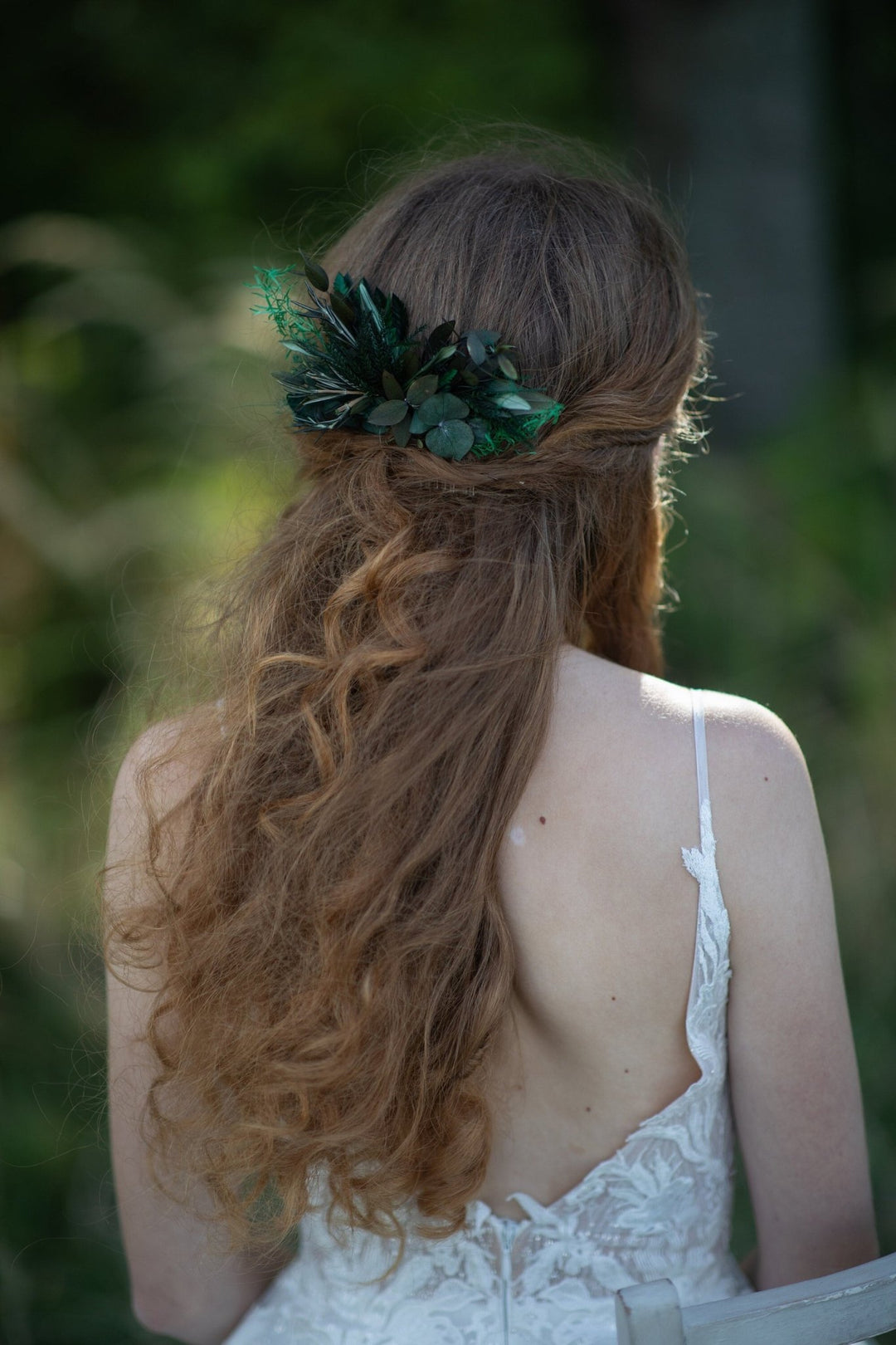 Woodland Bride Hair Comb: Greenery Wedding Accessory – handmade floral hair accessory by magaela