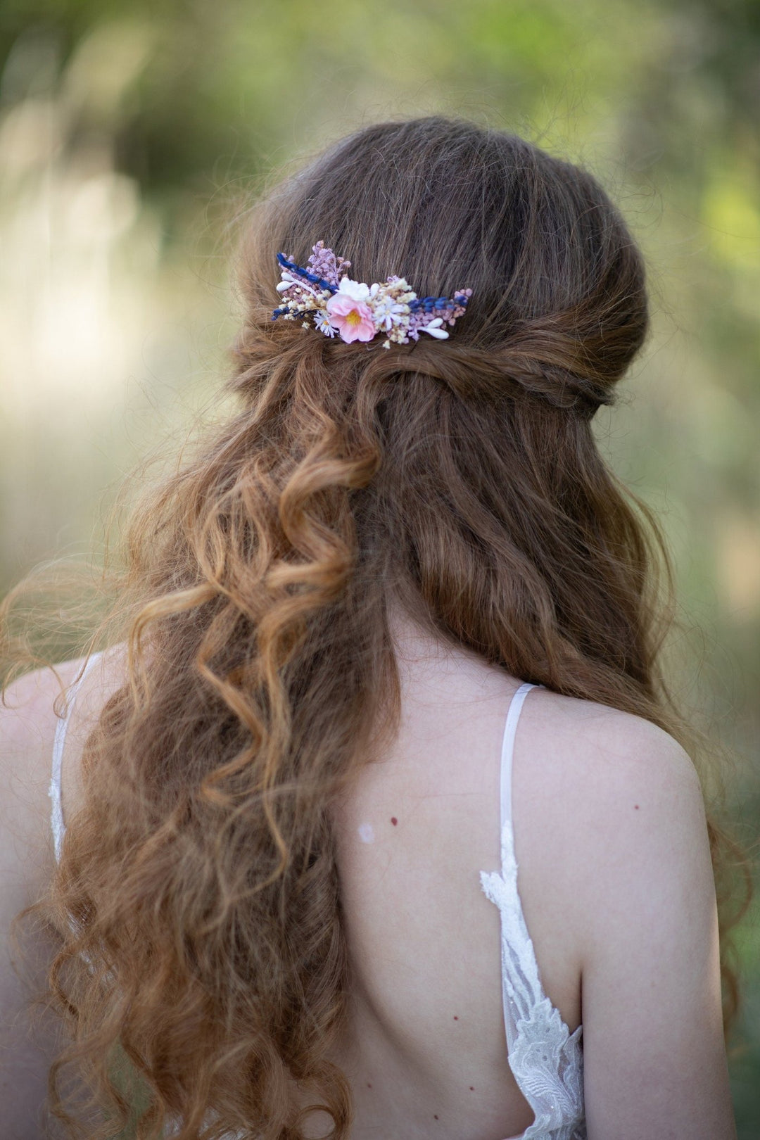 Romantic Lavender Flower Hair Comb: Bridal Accessories – handmade floral hair accessory by magaela