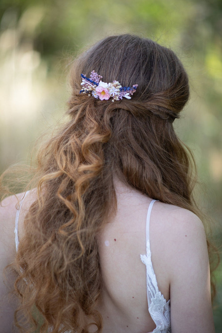 Romantic Lavender Flower Hair Comb: Bridal Accessories – handmade floral hair accessory by magaela