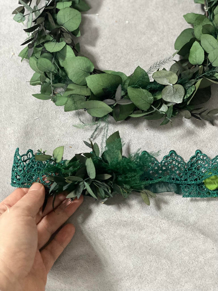 Greenery Bridal Wreath: Eucalyptus Flower Crown, Boho Wedding – handmade floral hair accessory by magaela