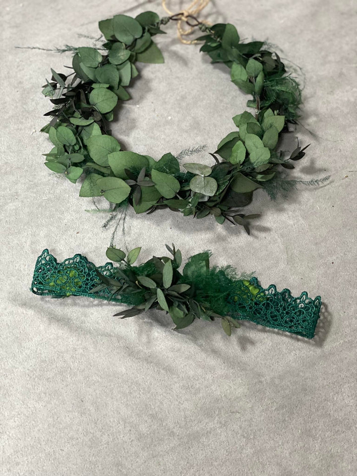 Greenery Bridal Wreath: Eucalyptus Flower Crown, Boho Wedding – handmade floral hair accessory by magaela