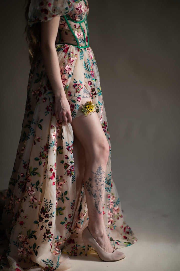 Sunflower Bridal Garter: Yellow Wedding Accessory – handmade floral hair accessory by magaela