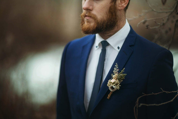 Anemone Boutonniere: Romantic Wedding Flower Corsage – handmade floral hair accessory by magaela