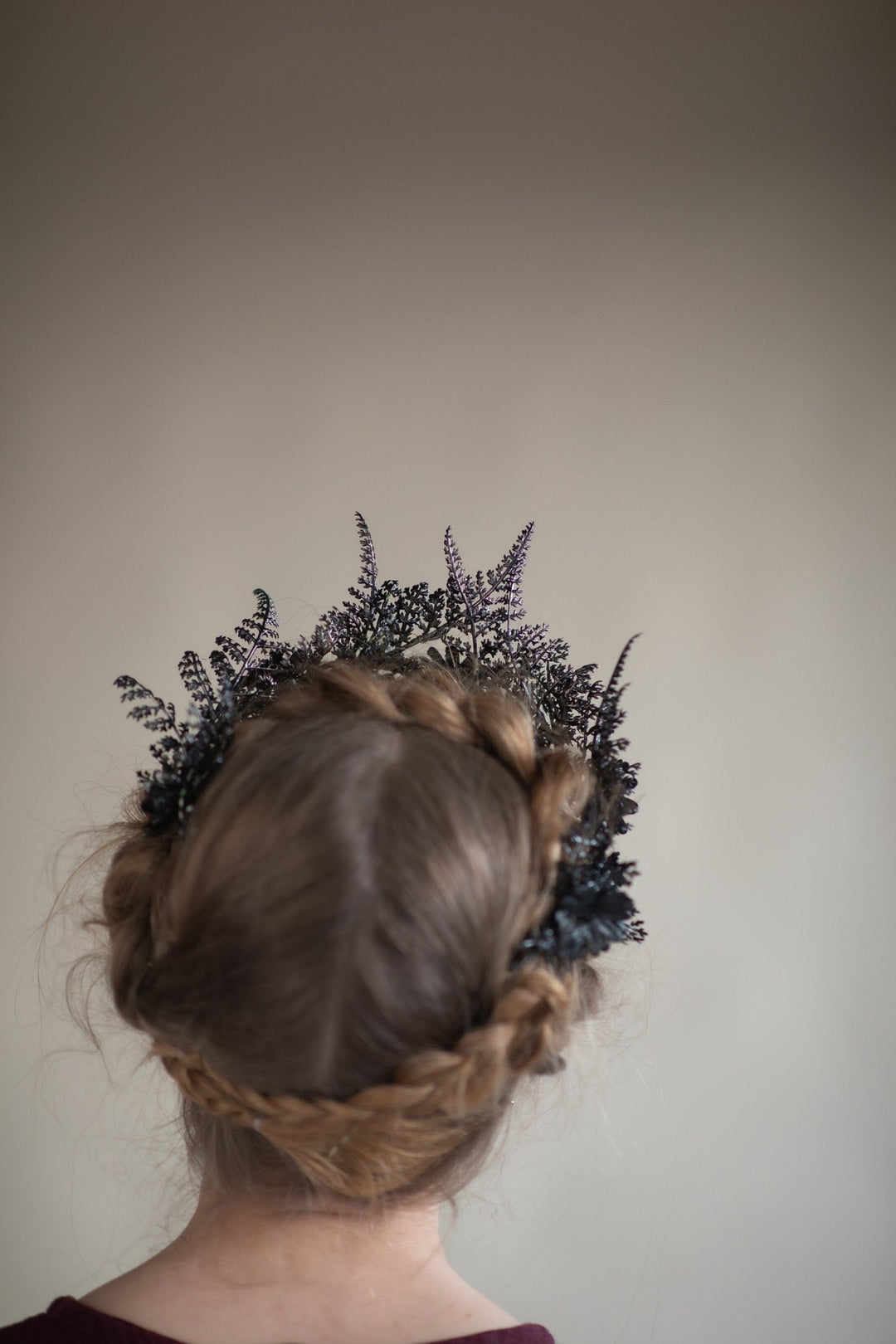 Black Flower Crown: Gothic Wedding Headpiece, Bridal Hair Jewelry – handmade floral hair accessory by magaela
