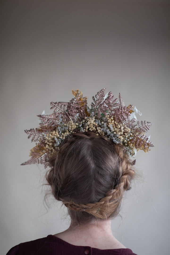 Peony Flower Crown: Vintage Bridal Headpiece – handmade floral hair accessory by magaela