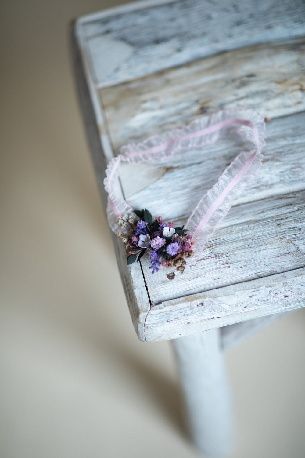 Purple Rose Bridal Garter: Violet Wedding Accessory – handmade floral hair accessory by magaela