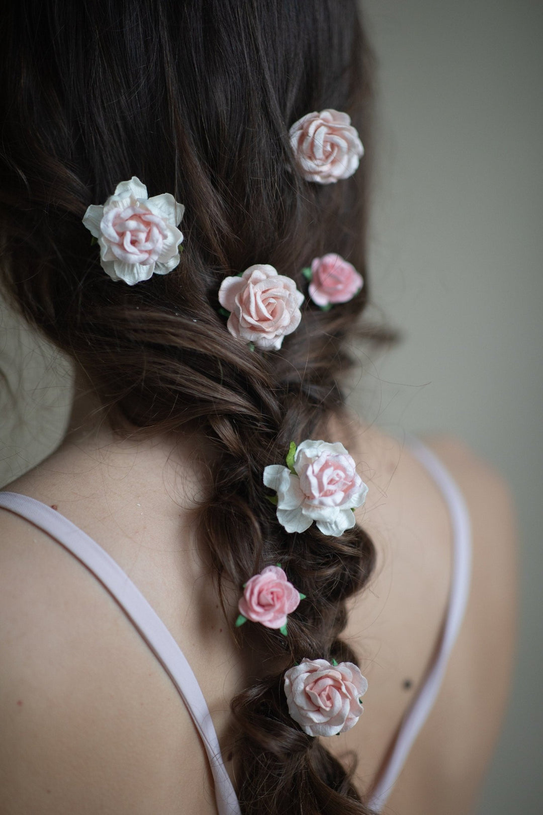 Blush Rose Hair Pins: Bridal Hair Accessories – handmade floral hair accessory by magaela