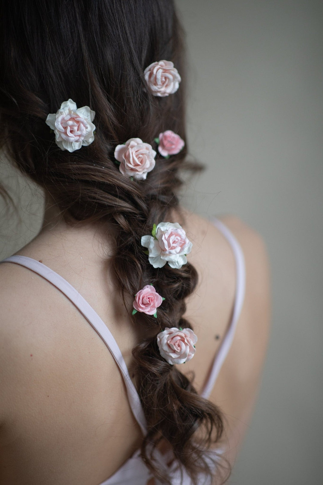 Blush Rose Hair Pins: Bridal Hair Accessories – handmade floral hair accessory by magaela