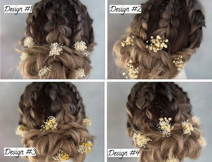 Baby's Breath Flower Hairpins: Ivory Wedding Bobby Pins – handmade floral hair accessory by magaela