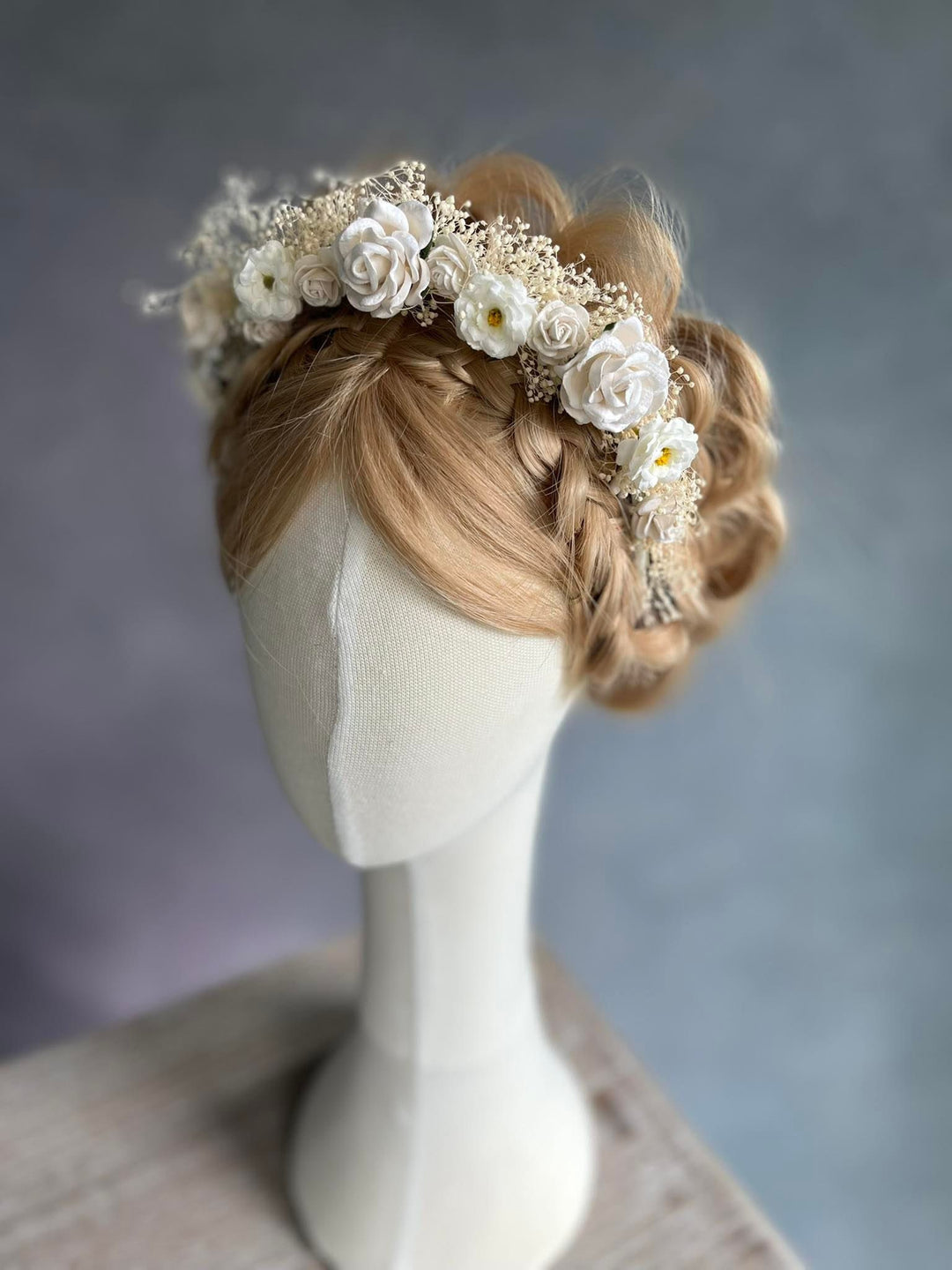 Ivory Rose Flower Headband: Bridal Hair Jewelry – handmade floral hair accessory by magaela