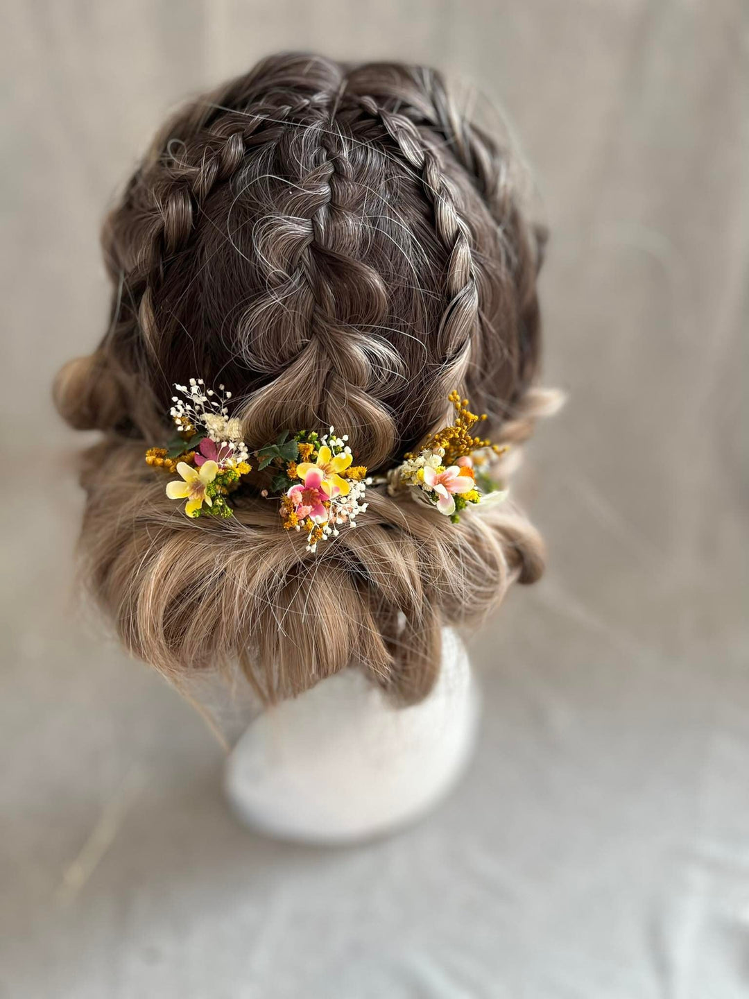 Meadow Flower Hair Pins: Bridal Wildflower Hair Accessories – handmade floral hair accessory by magaela