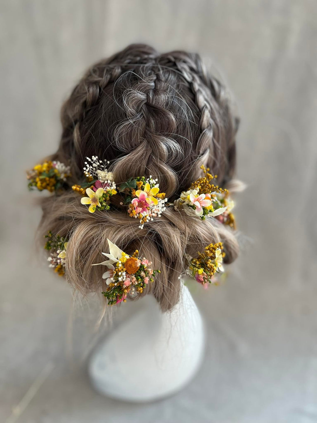 Meadow Flower Hair Pins: Bridal Wildflower Hair Accessories – handmade floral hair accessory by magaela