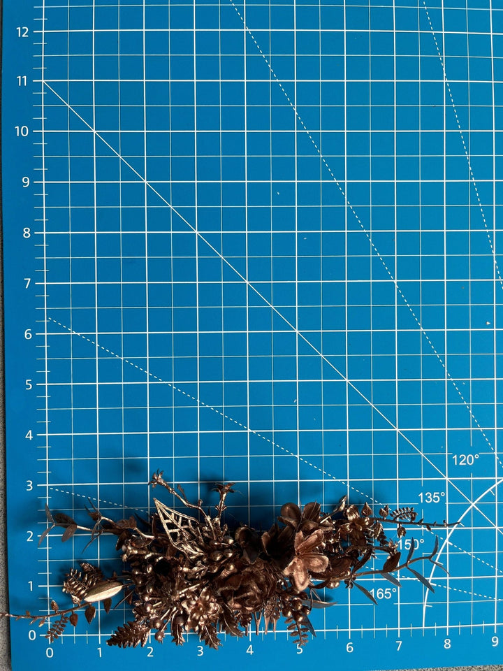 Dark Bronze Flower Hair Comb: Elegant Bridal Headpiece – handmade floral hair accessory by magaela