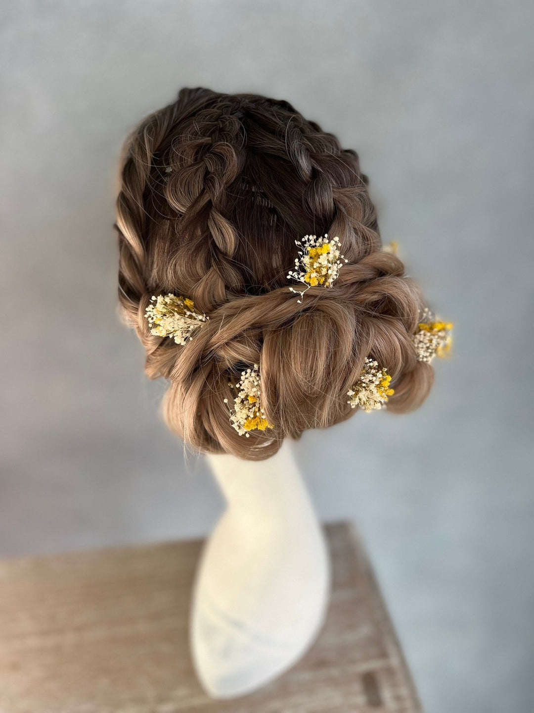 Baby's Breath Flower Hairpins: Ivory Wedding Bobby Pins – handmade floral hair accessory by magaela